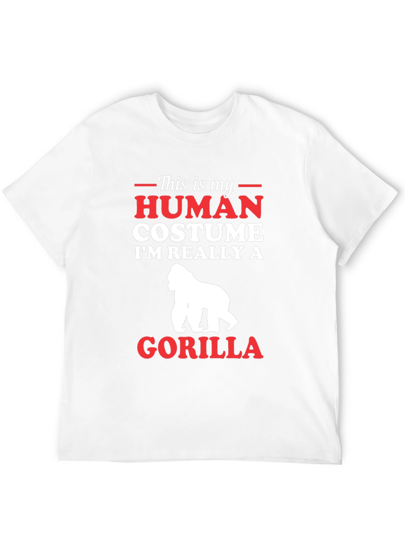 Human Costume Gorilla T-Shirt Funny Animal Tee