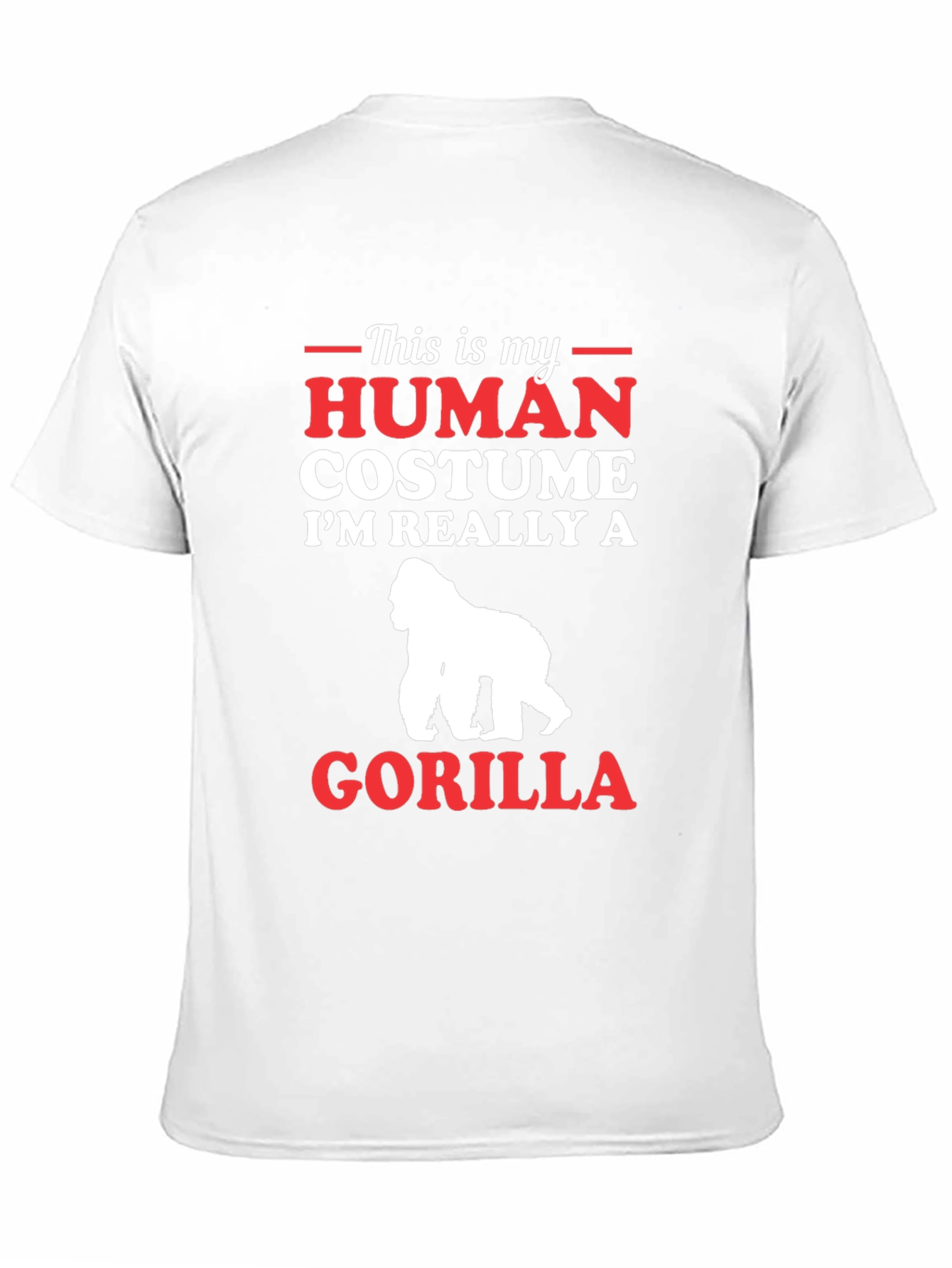 Human Costume Gorilla T-Shirt Funny Animal Tee