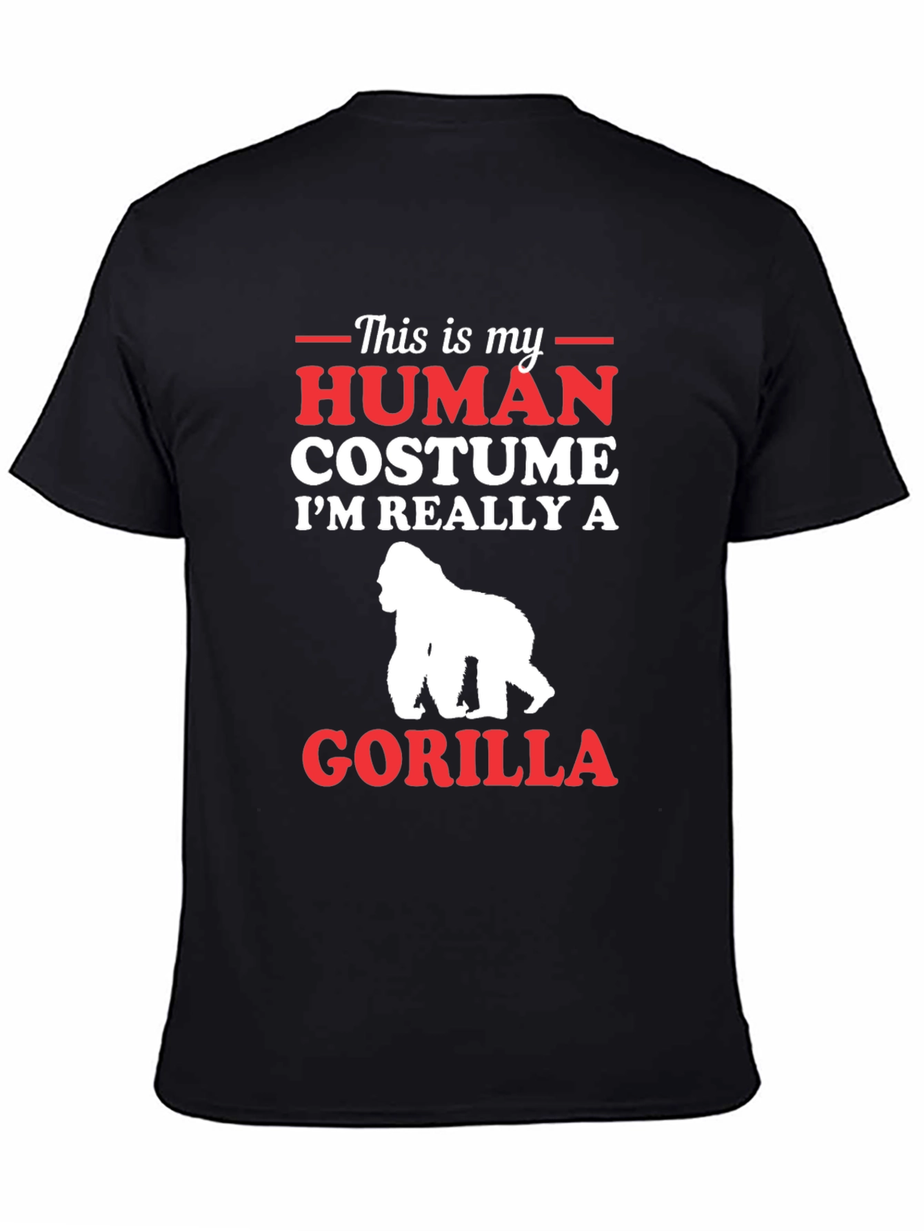 Human Costume Gorilla T-Shirt Funny Animal Tee