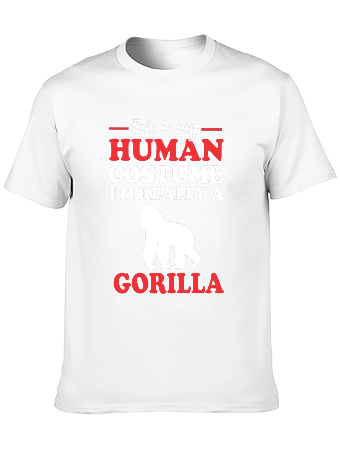 Human Costume Gorilla T-Shirt Funny Animal Tee