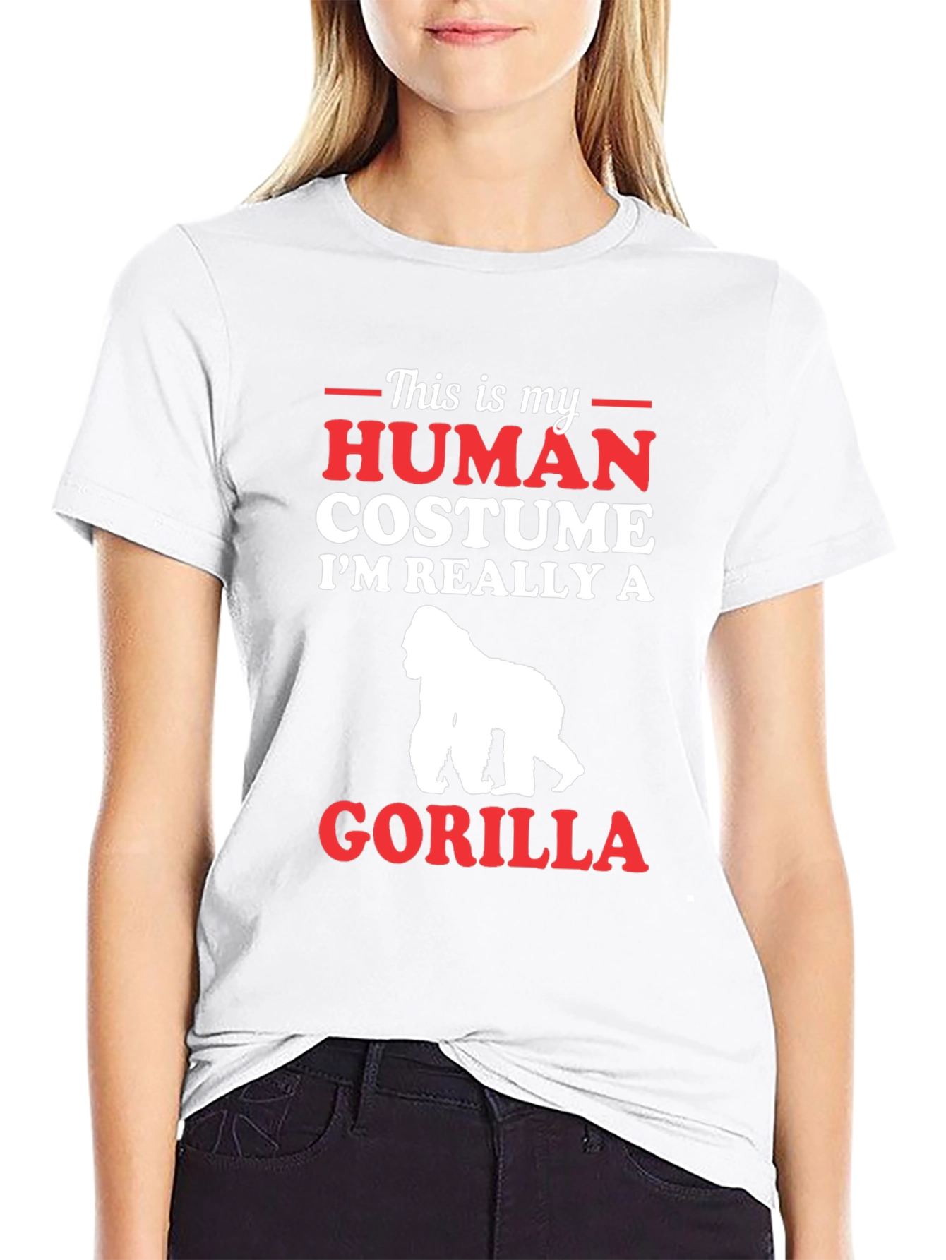 Human Costume Gorilla T-Shirt Funny Animal Tee