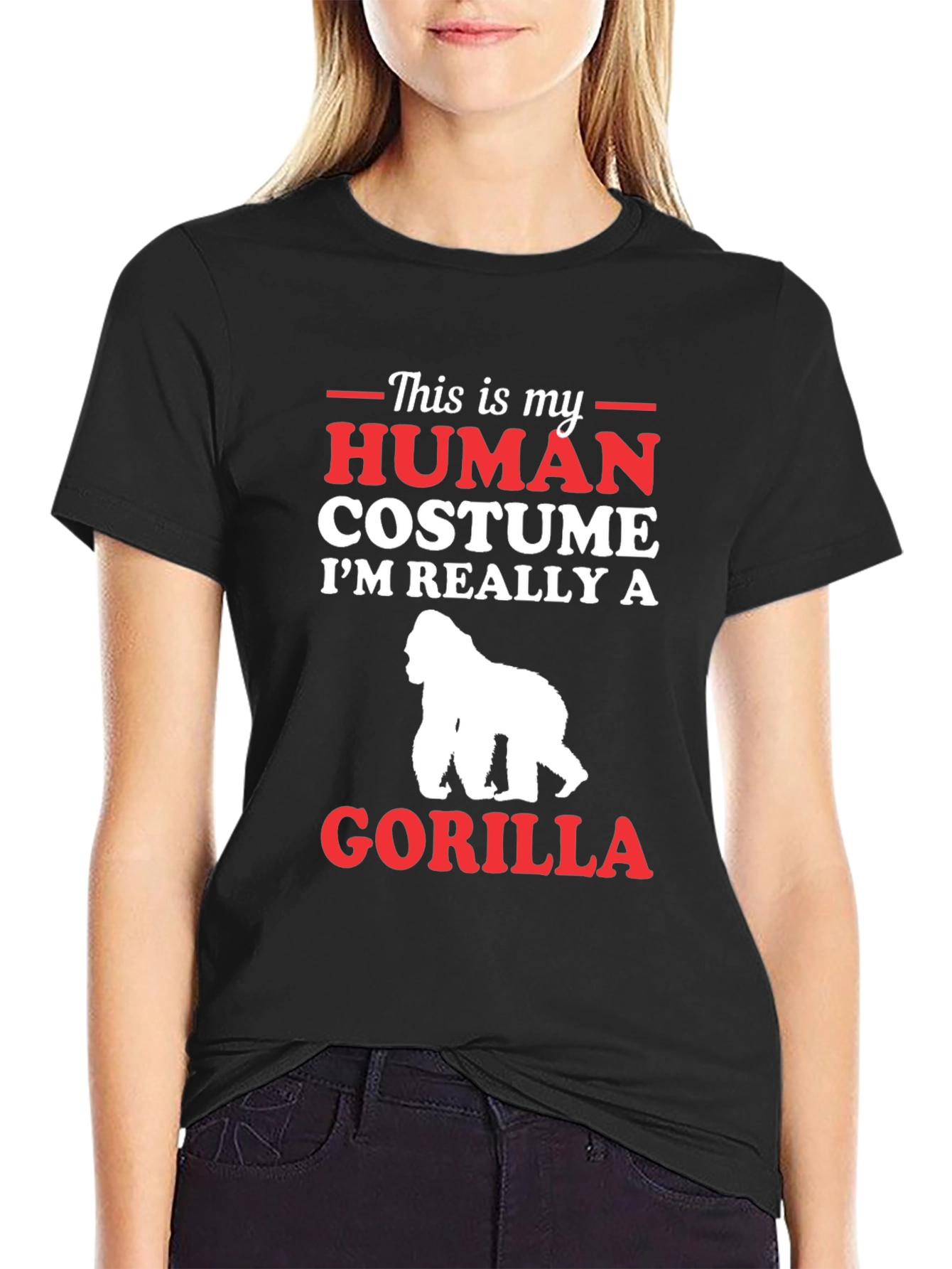Human Costume Gorilla T-Shirt Funny Animal Tee