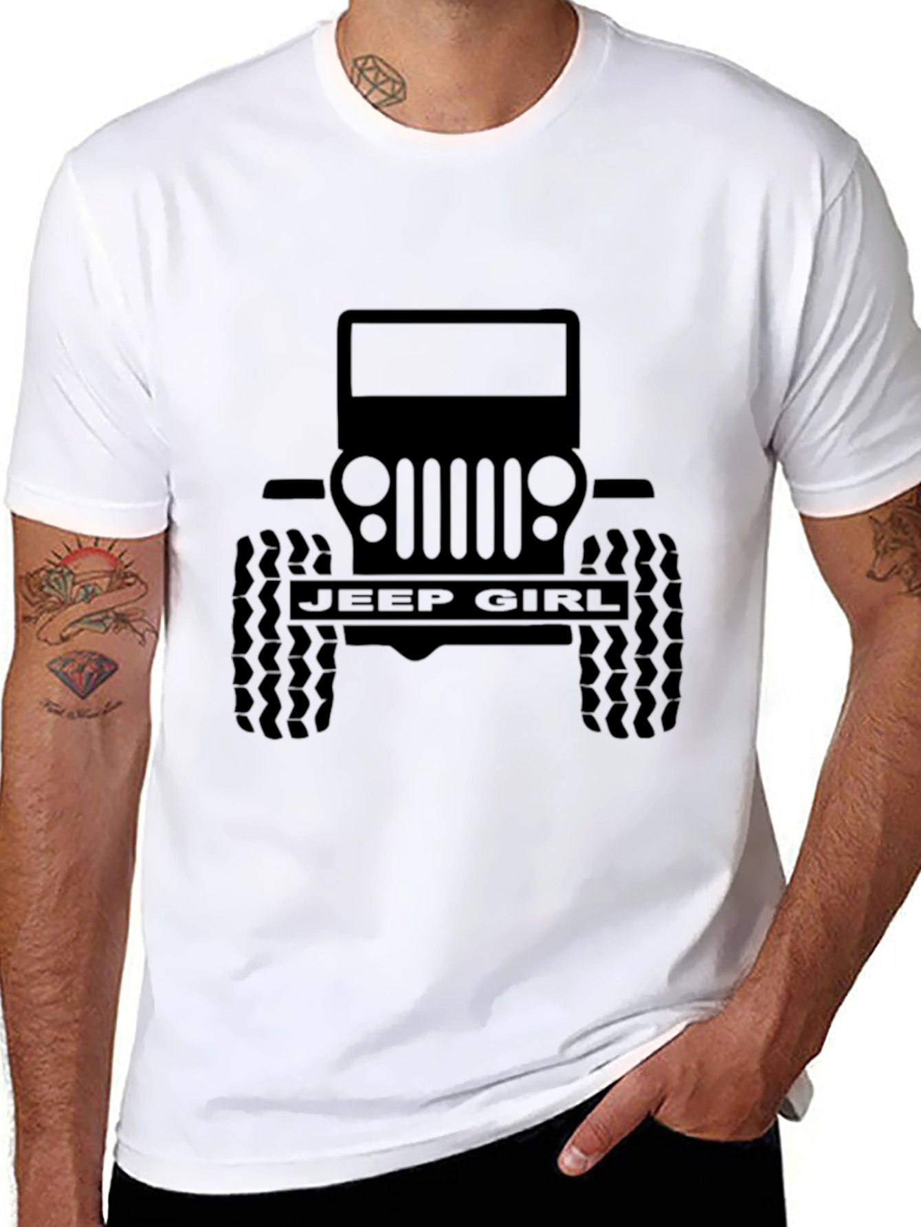 Jeep Girl Black Graphic Tee - Off Road Adventure