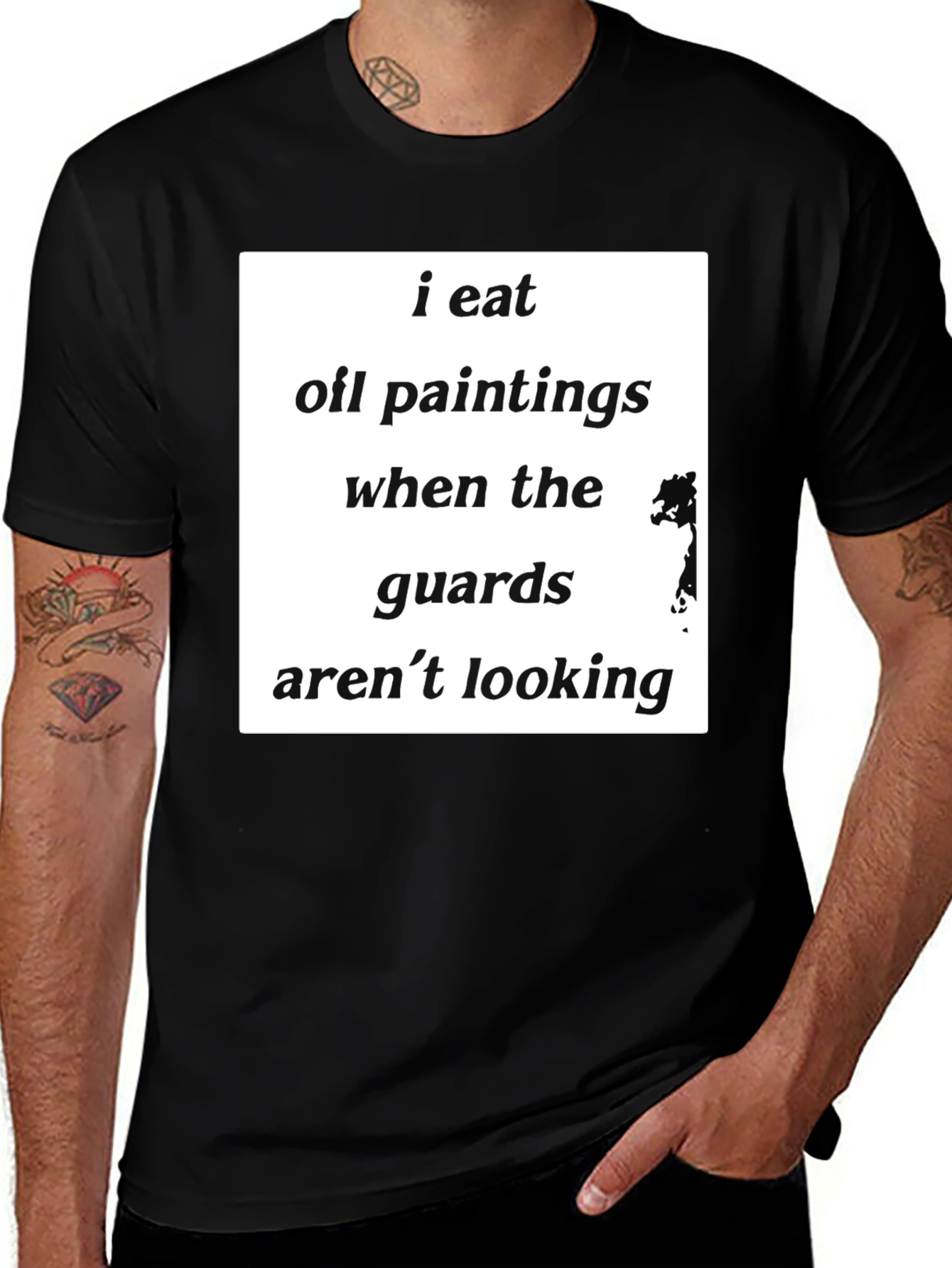 I Eat Oil Paintings Funny Graphic Tee