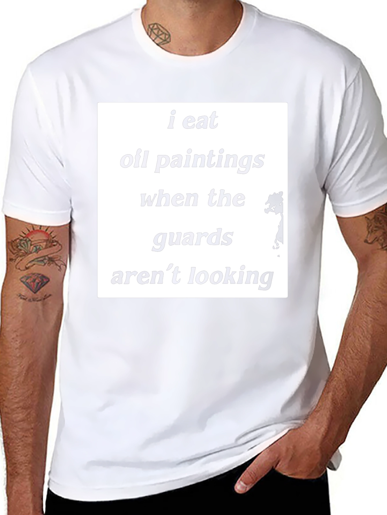 I Eat Oil Paintings Funny Graphic Tee
