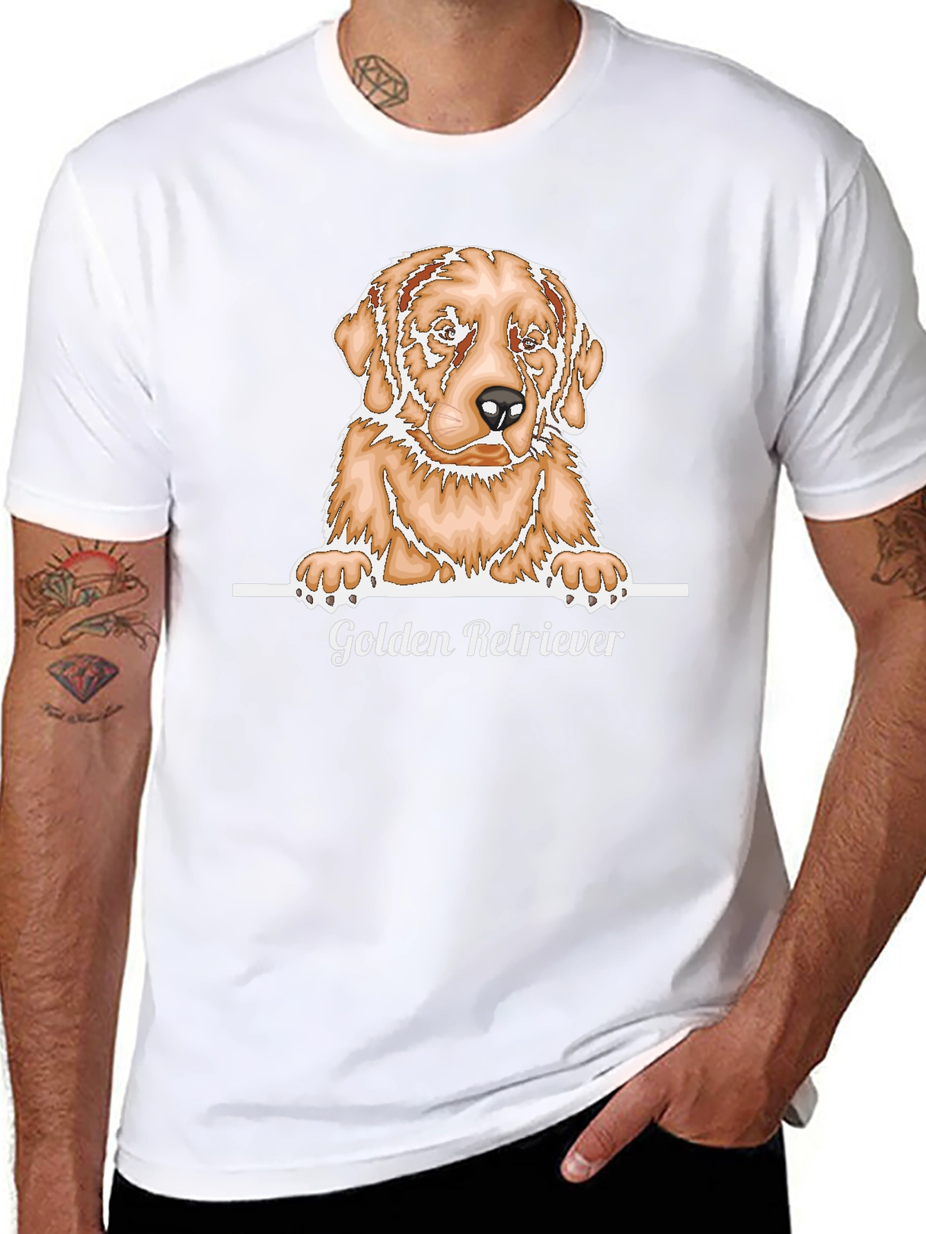 Golden Retriever Graphic T-Shirt - Dog Lover Tee