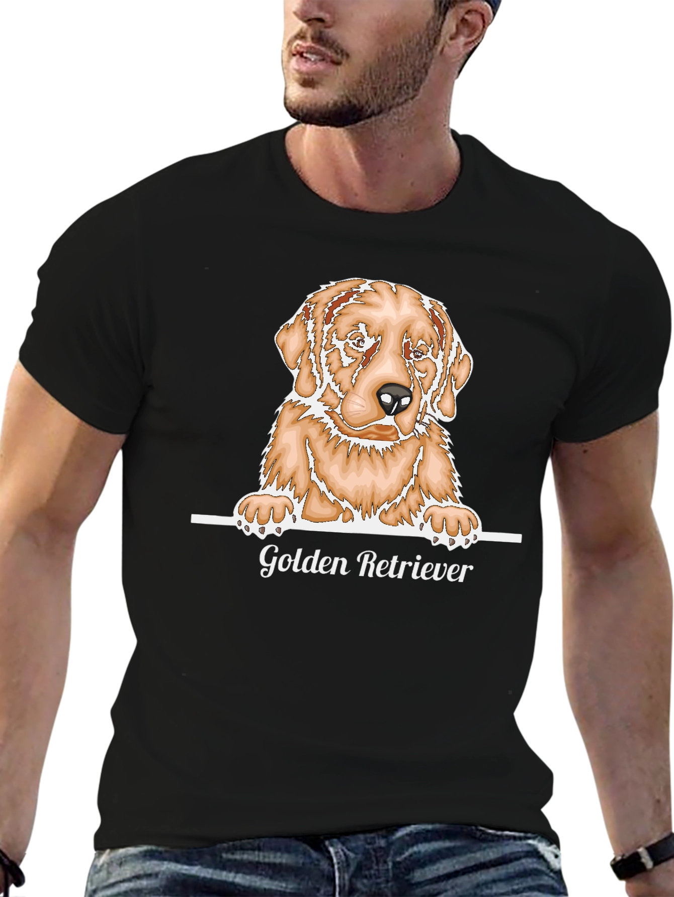 Golden Retriever Graphic T-Shirt - Dog Lover Tee