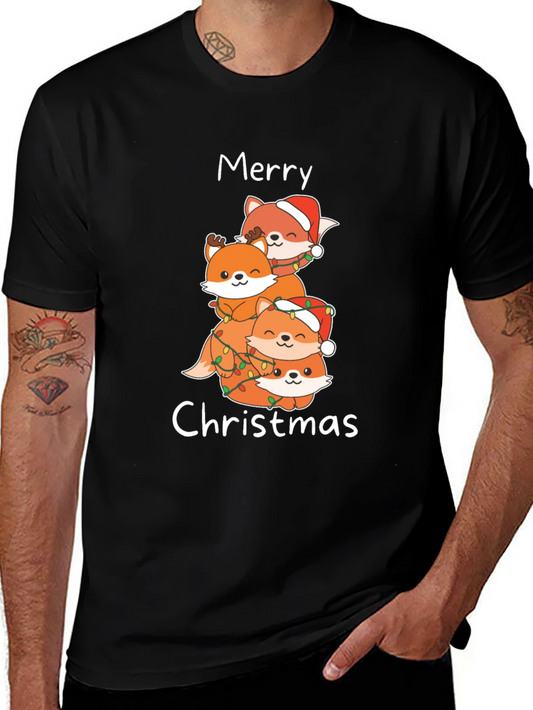 Foxes Merry Christmas T-Shirt