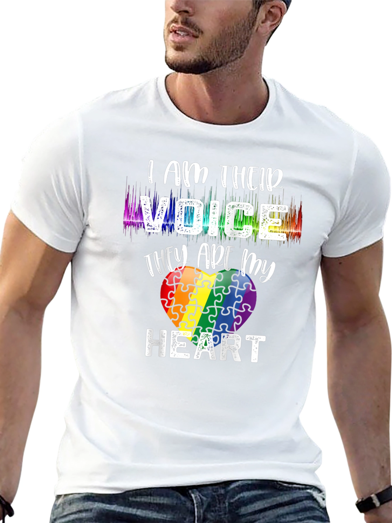 Autism Awareness Puzzle Heart Graphic Tee