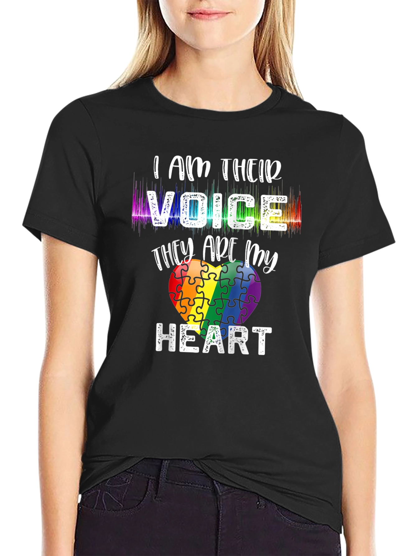 Autism Awareness Puzzle Heart Graphic Tee
