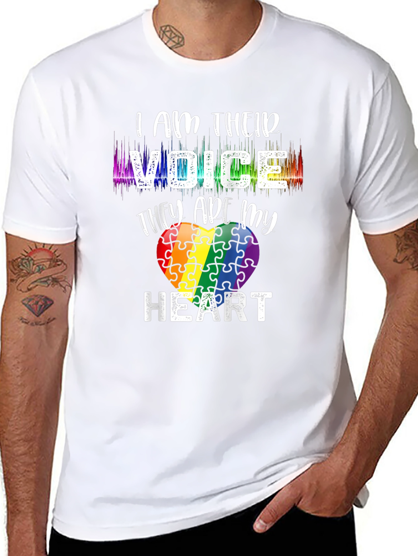 Autism Awareness Puzzle Heart Graphic Tee