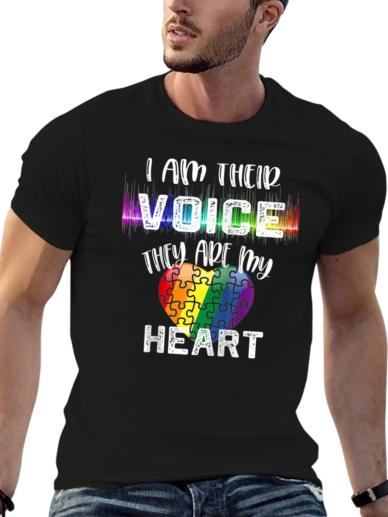 Autism Awareness Puzzle Heart Graphic Tee