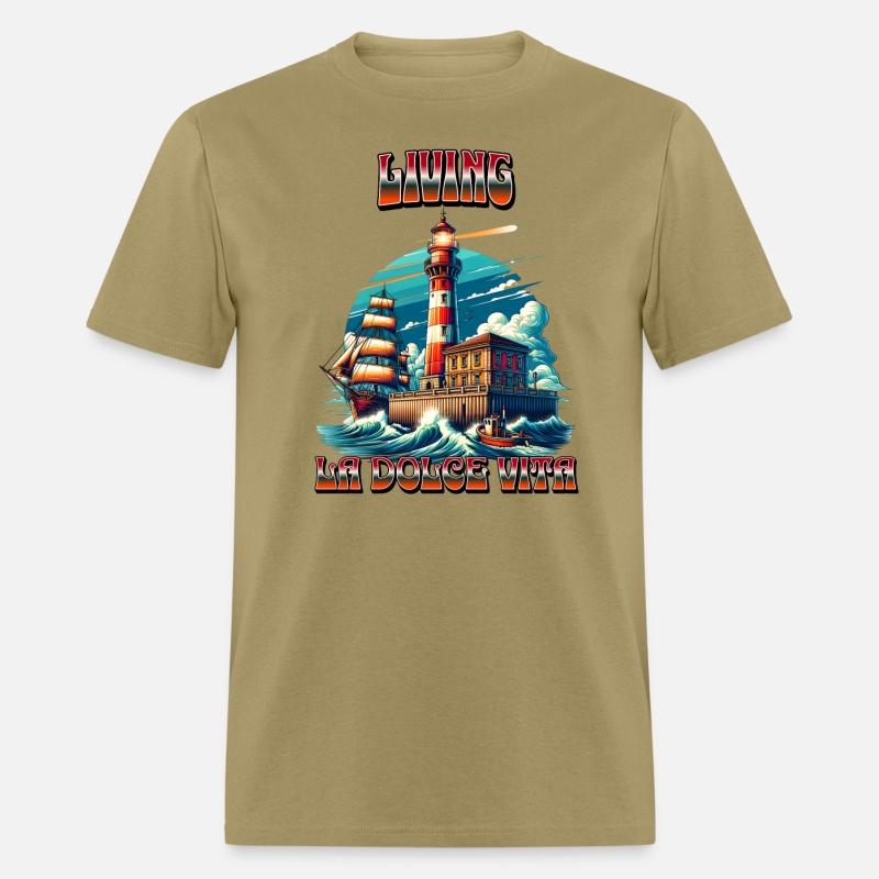 'Living La Dolce Vita', Italian Lighthouse and Sea