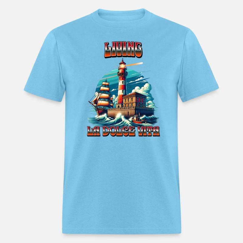 'Living La Dolce Vita', Italian Lighthouse and Sea