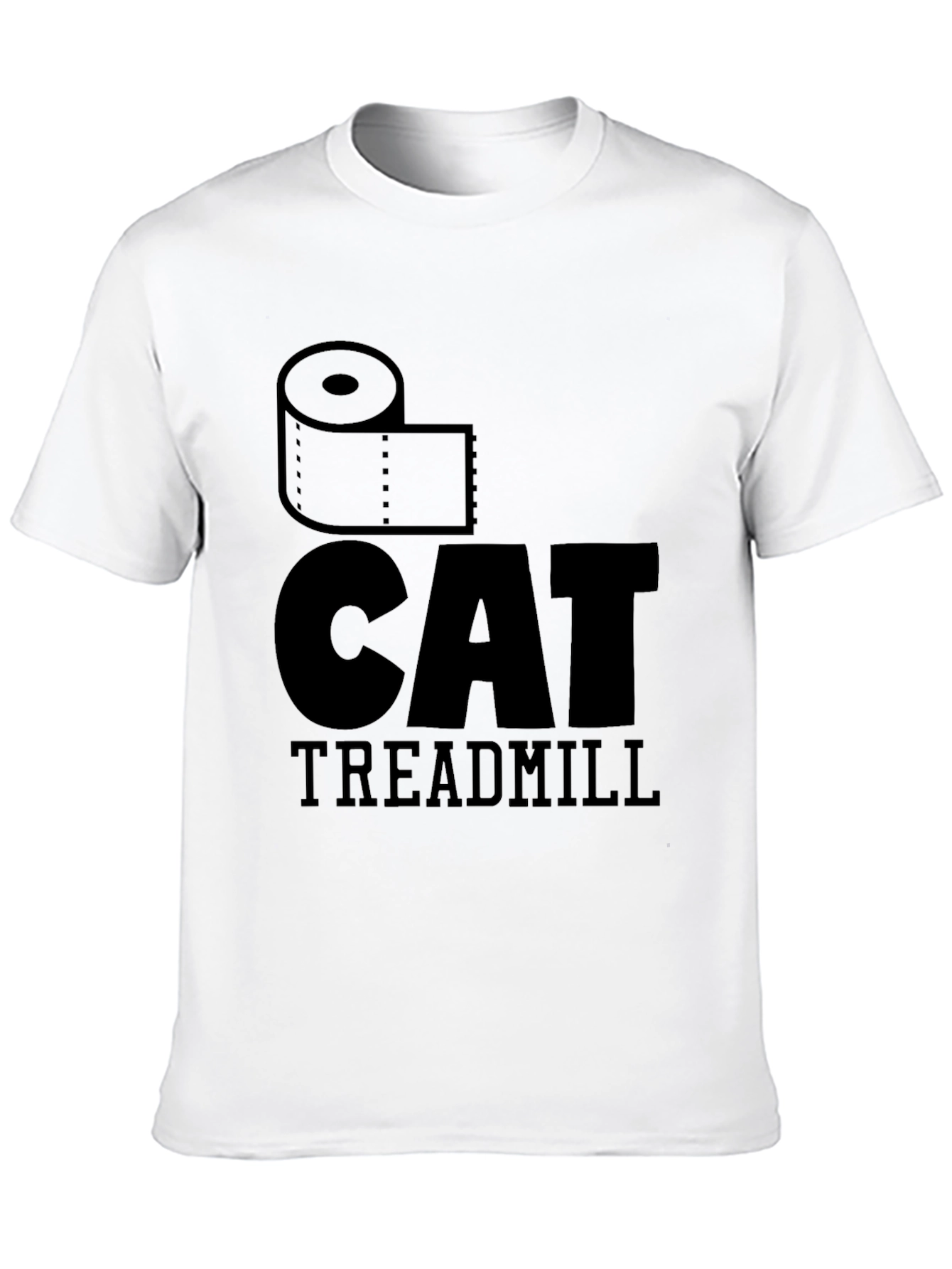 Toilet Cat Treadmill Graphic T-Shirt