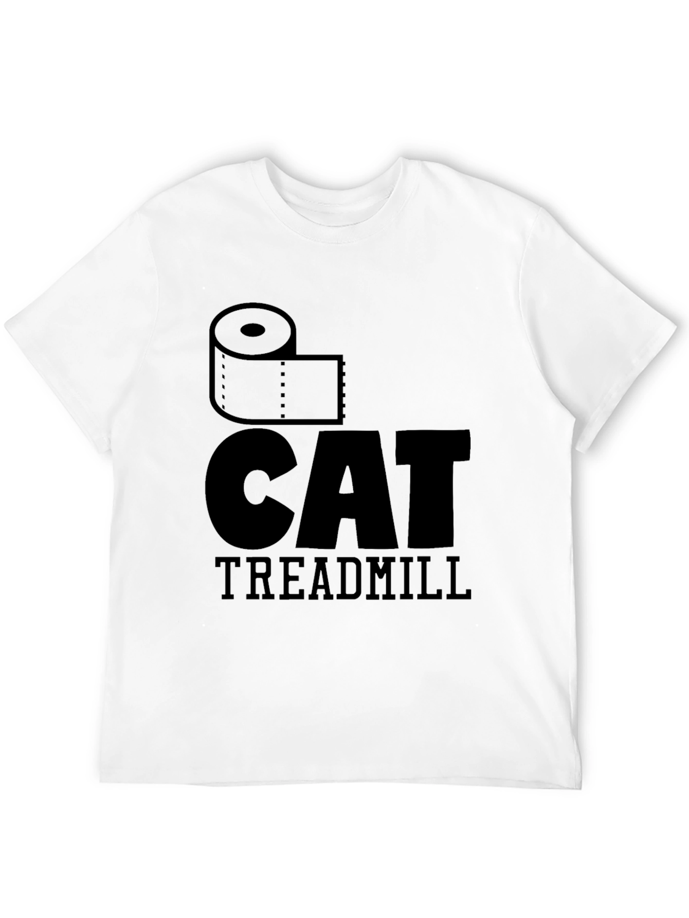 Toilet Cat Treadmill Graphic T-Shirt