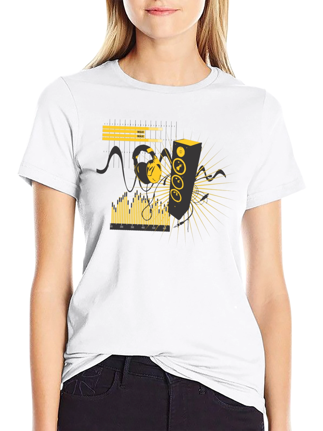 DJ Soundwave Graphic Black T-Shirt