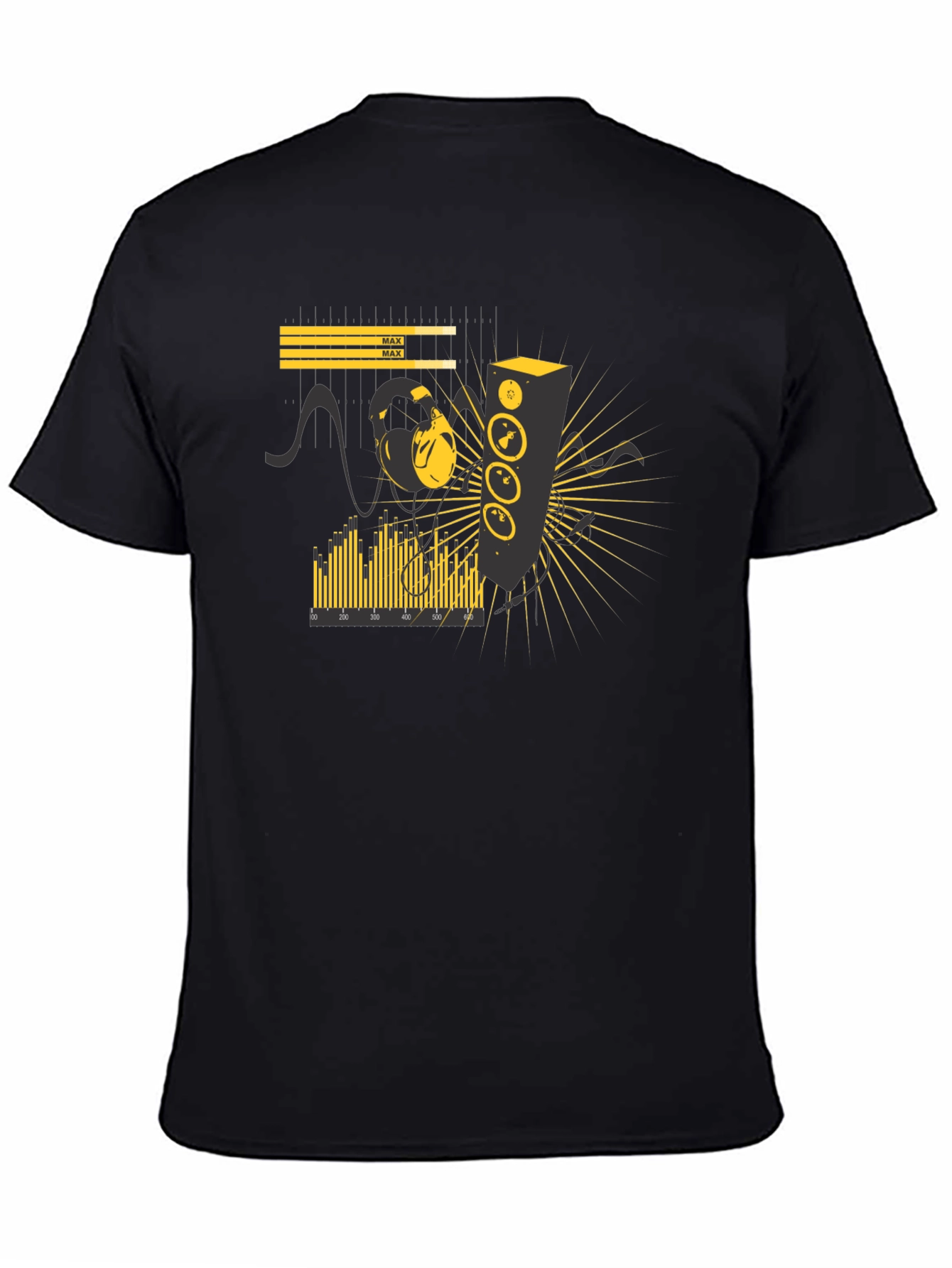 DJ Soundwave Graphic Black T-Shirt