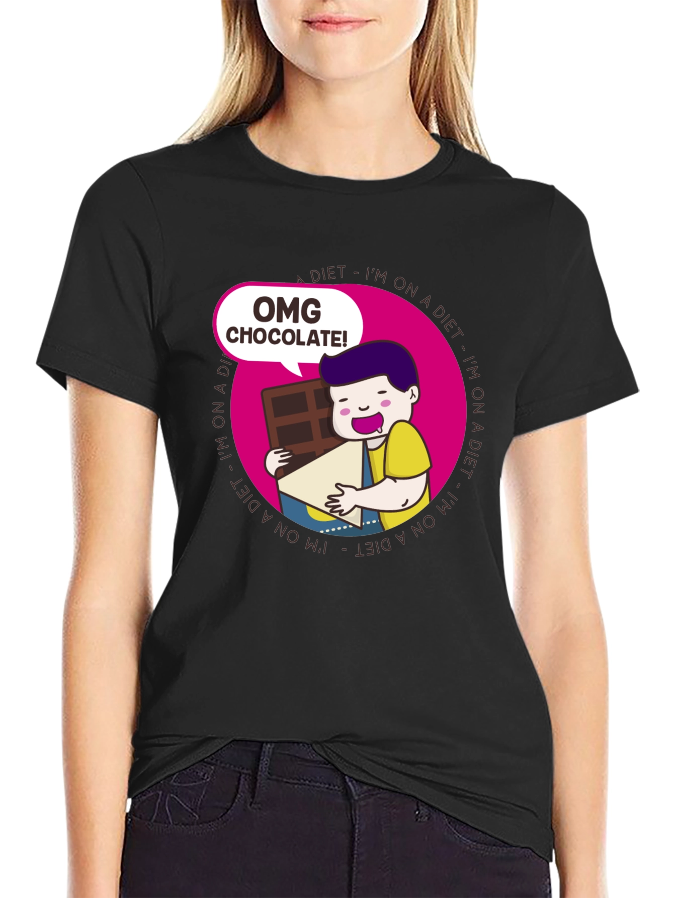 OMG Chocolate T-Shirt - Diet Humor Tee