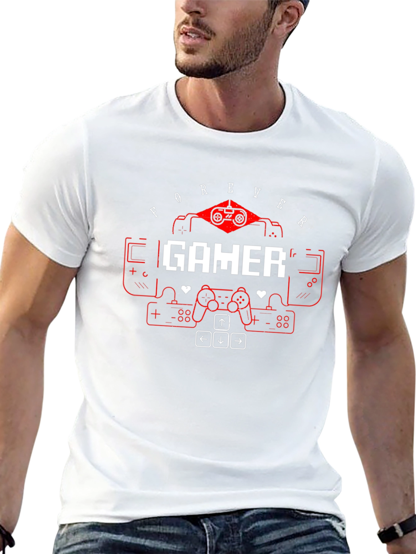 Forever Gamer Graphic Tee - Black