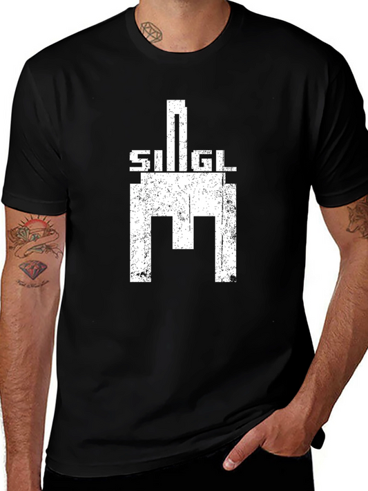 Sigil Graphic Black T-Shirt - Distressed Print