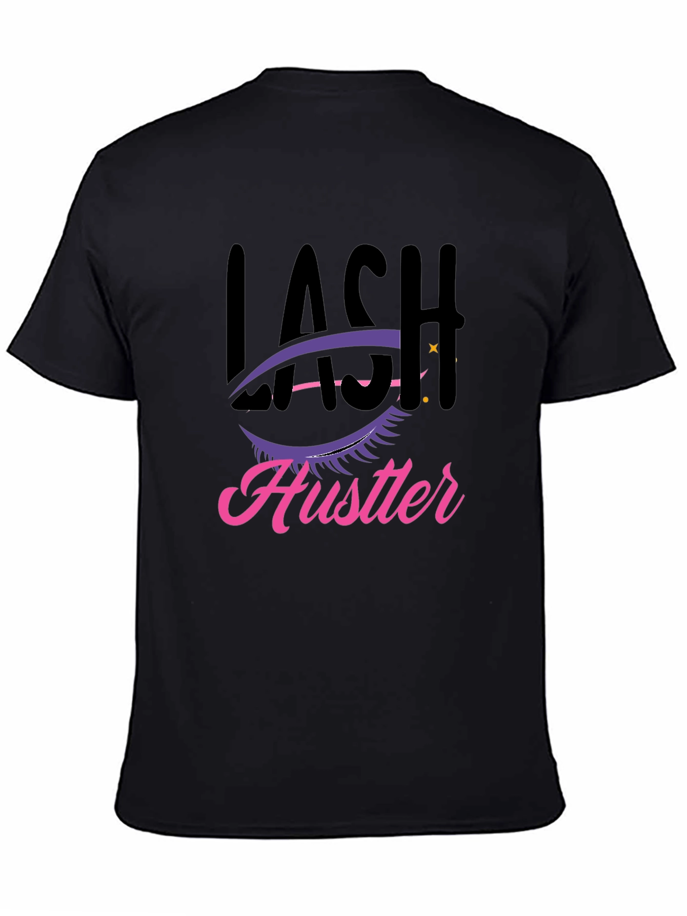 Lash Hustler Graphic Tee - Trendy Black T-Shirt