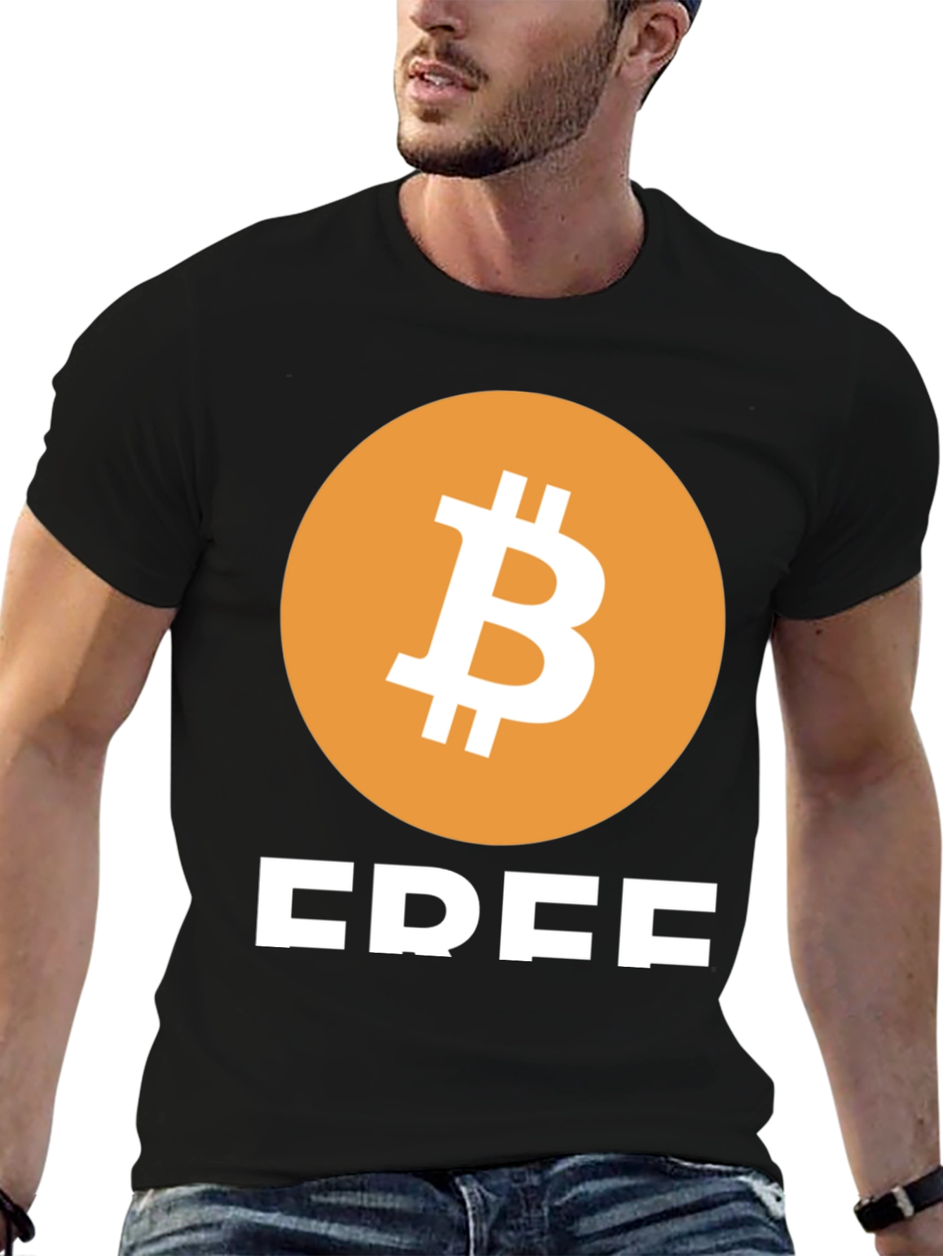 Bitcoin FREE Black T-Shirt - Crypto Enthusiast Apparel