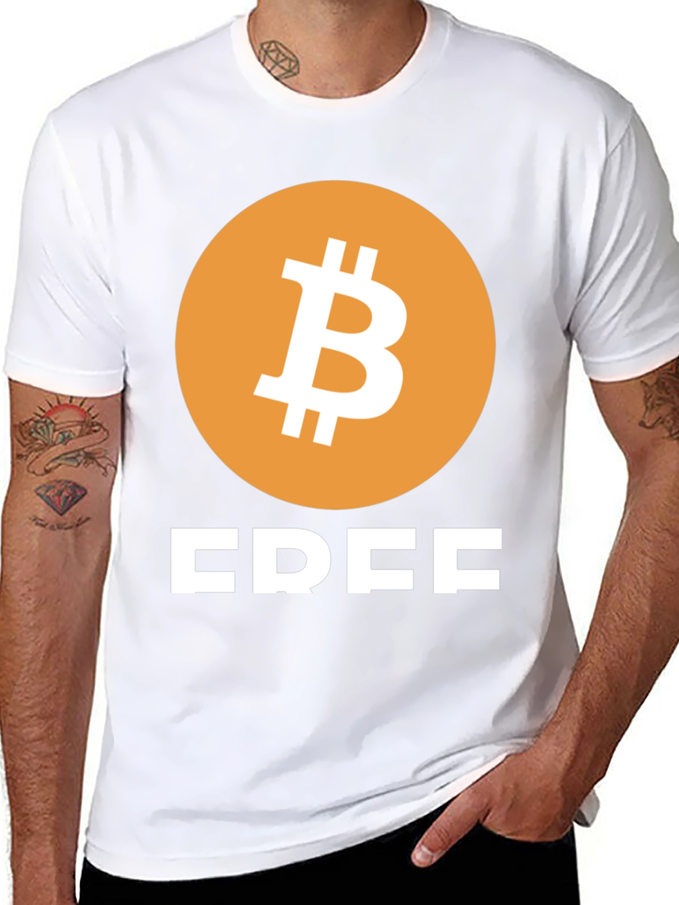 Bitcoin FREE Black T-Shirt - Crypto Enthusiast Apparel