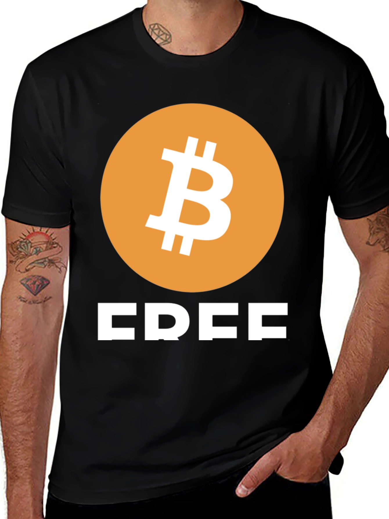Bitcoin FREE Black T-Shirt - Crypto Enthusiast Apparel