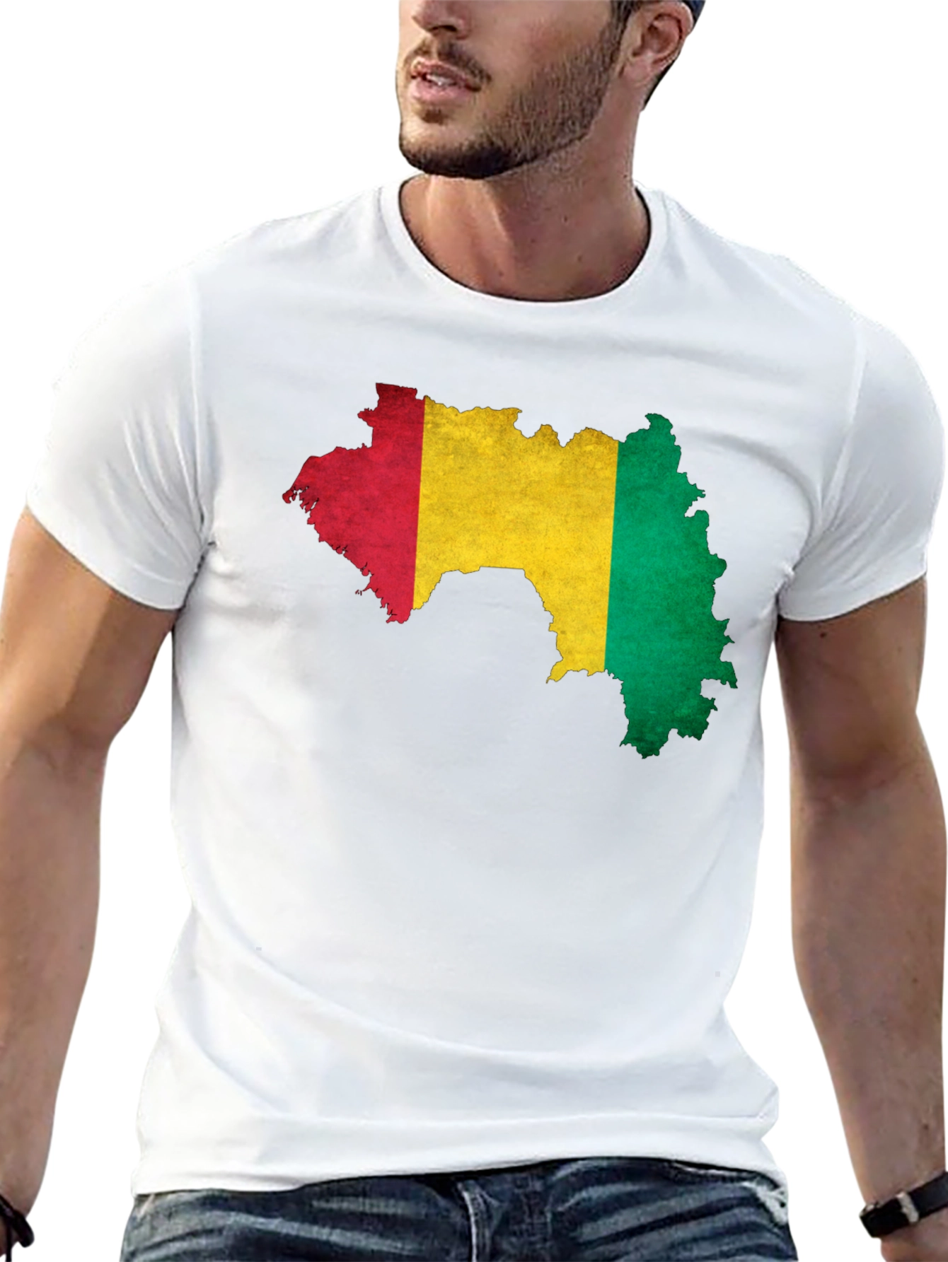 Guinea Flag Map T-Shirt - Show Your Pride!