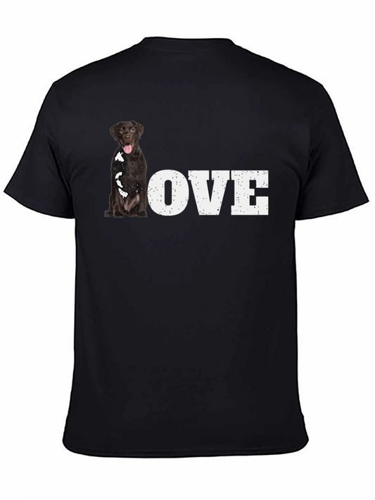 Dog Love Graphic T-Shirt - Black