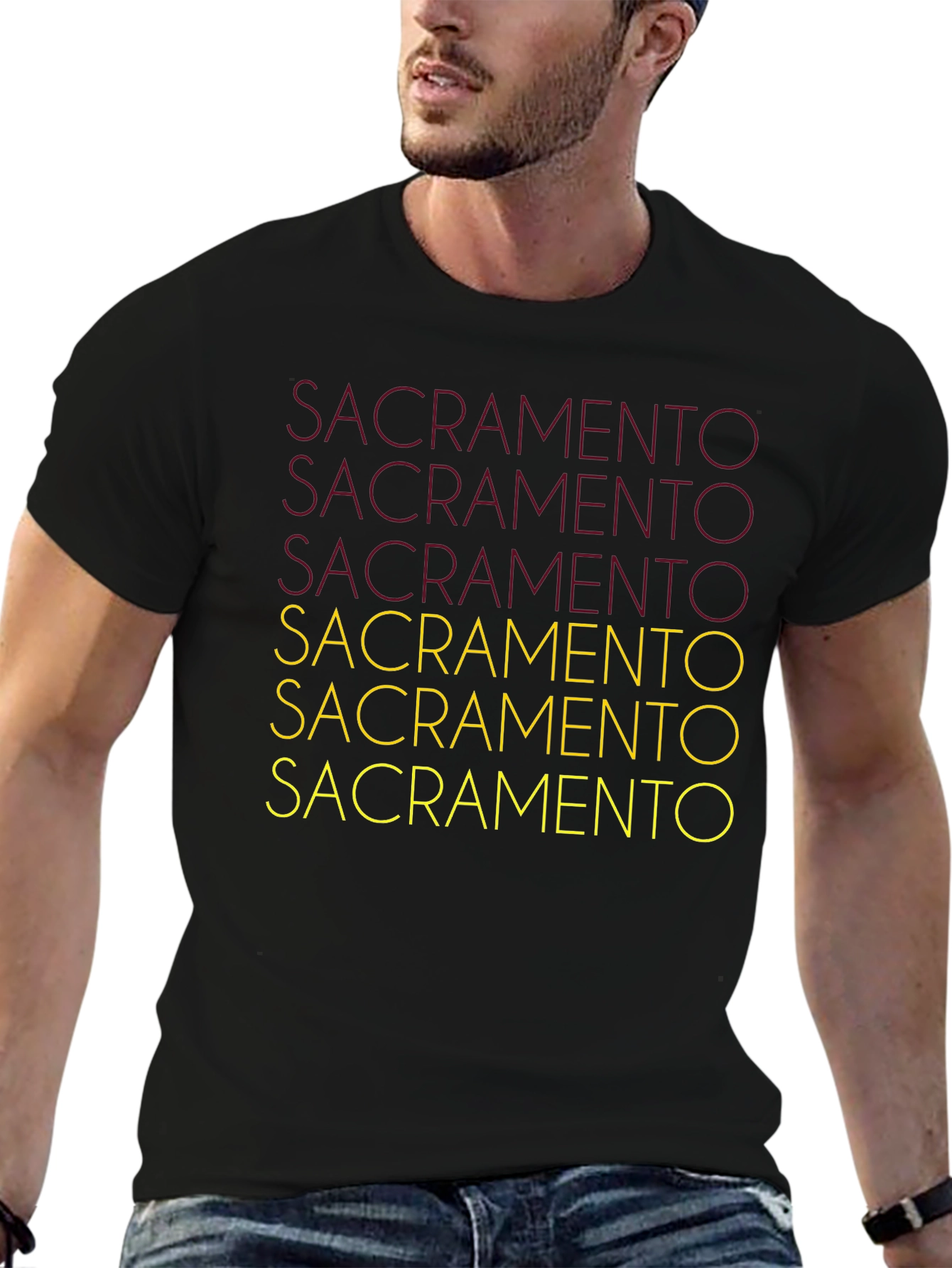 Sacramento Graphic Tee - Black Cotton Blend