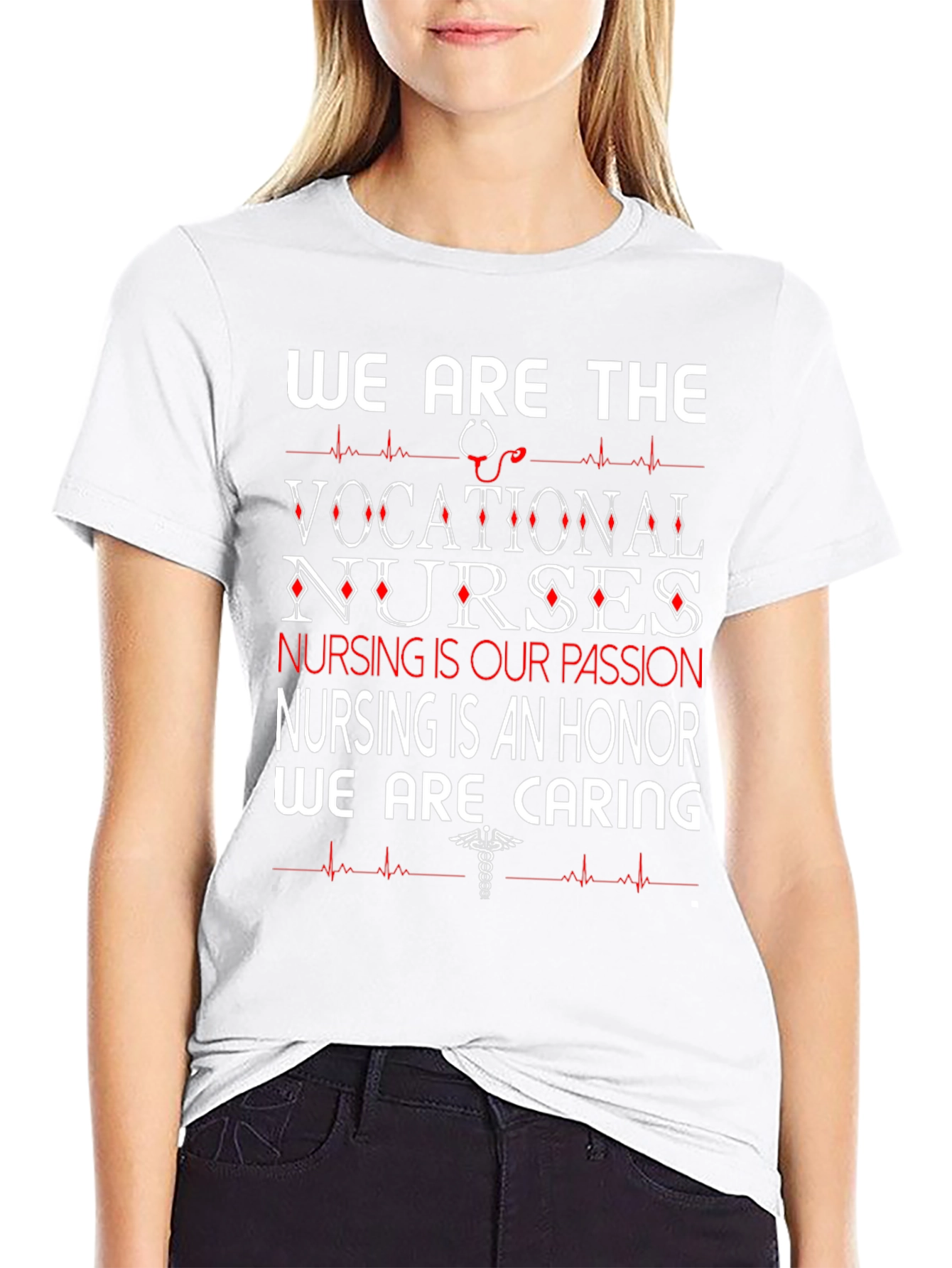 Vocational Nurse T-Shirt - Caring and Passionate