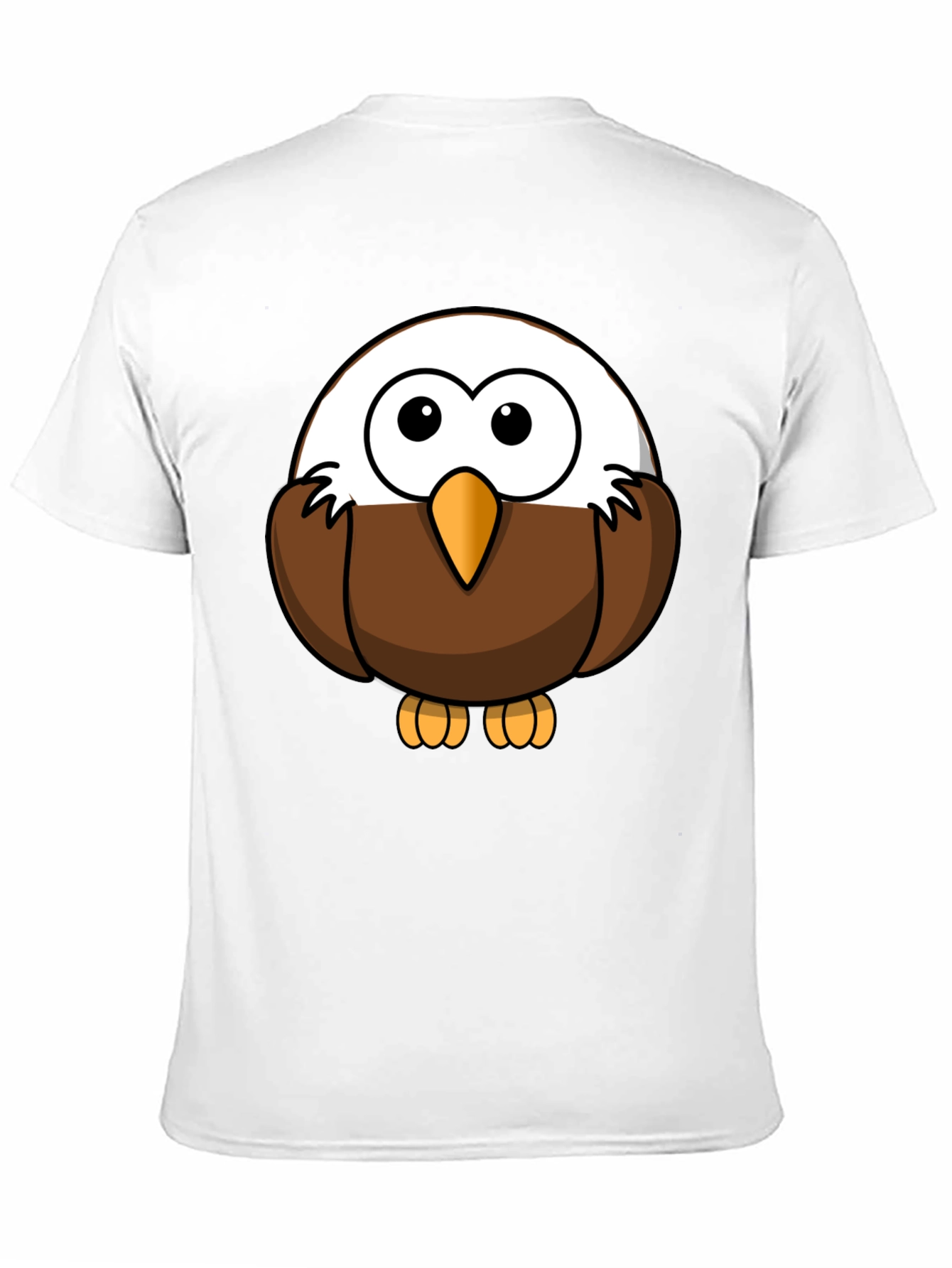 Cute Cartoon Eagle Graphic Tee - Black Unisex Shirt