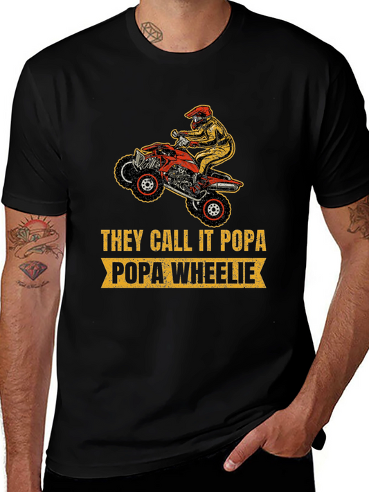 Popa Wheelie T-Shirt - Motocross Dad Tee