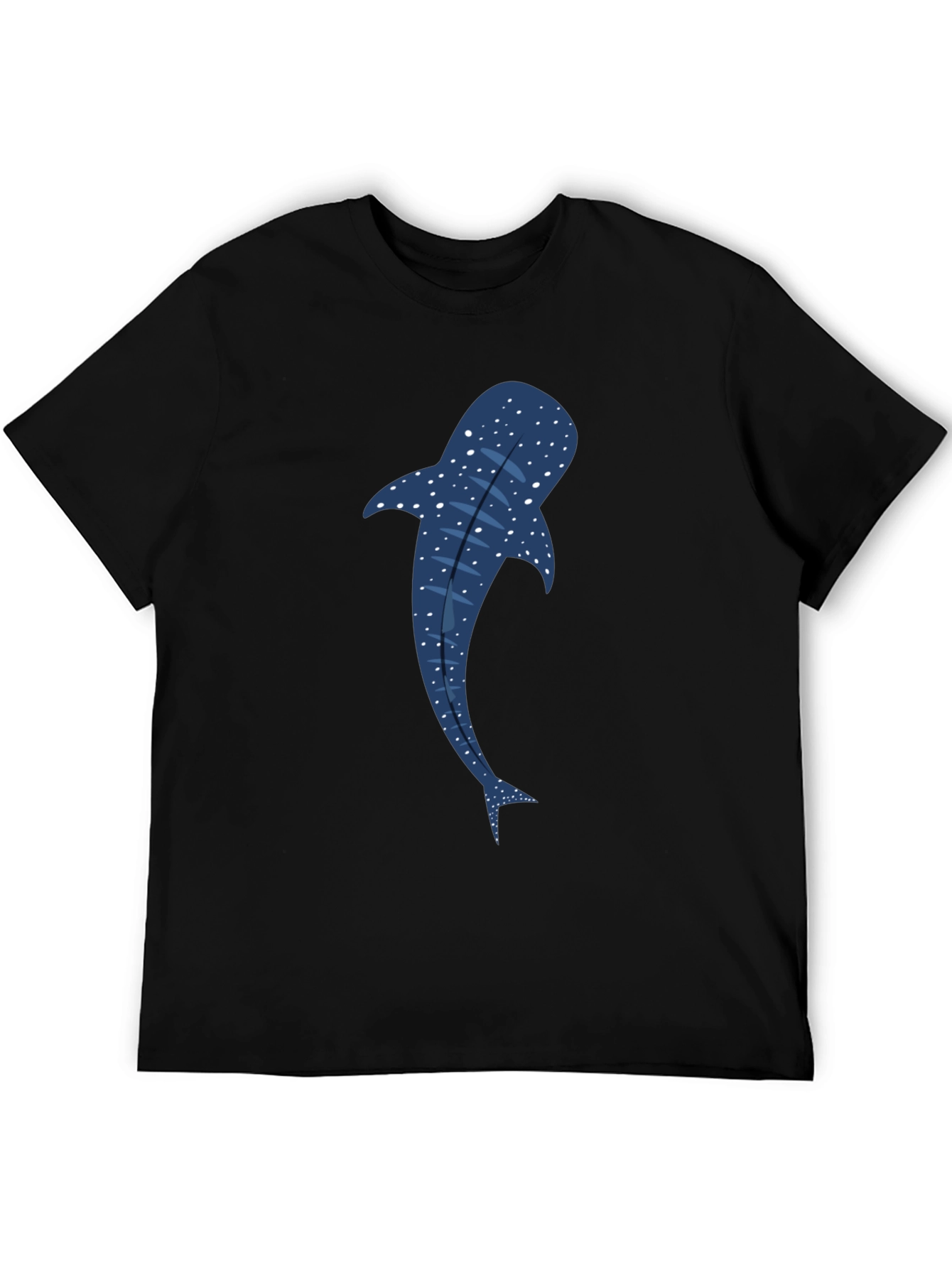 Whale Shark Graphic Tee - Black Cotton T-Shirt