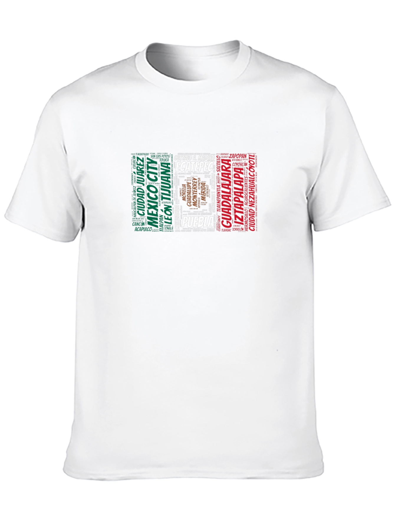 Mexico City Names T-Shirt - Black