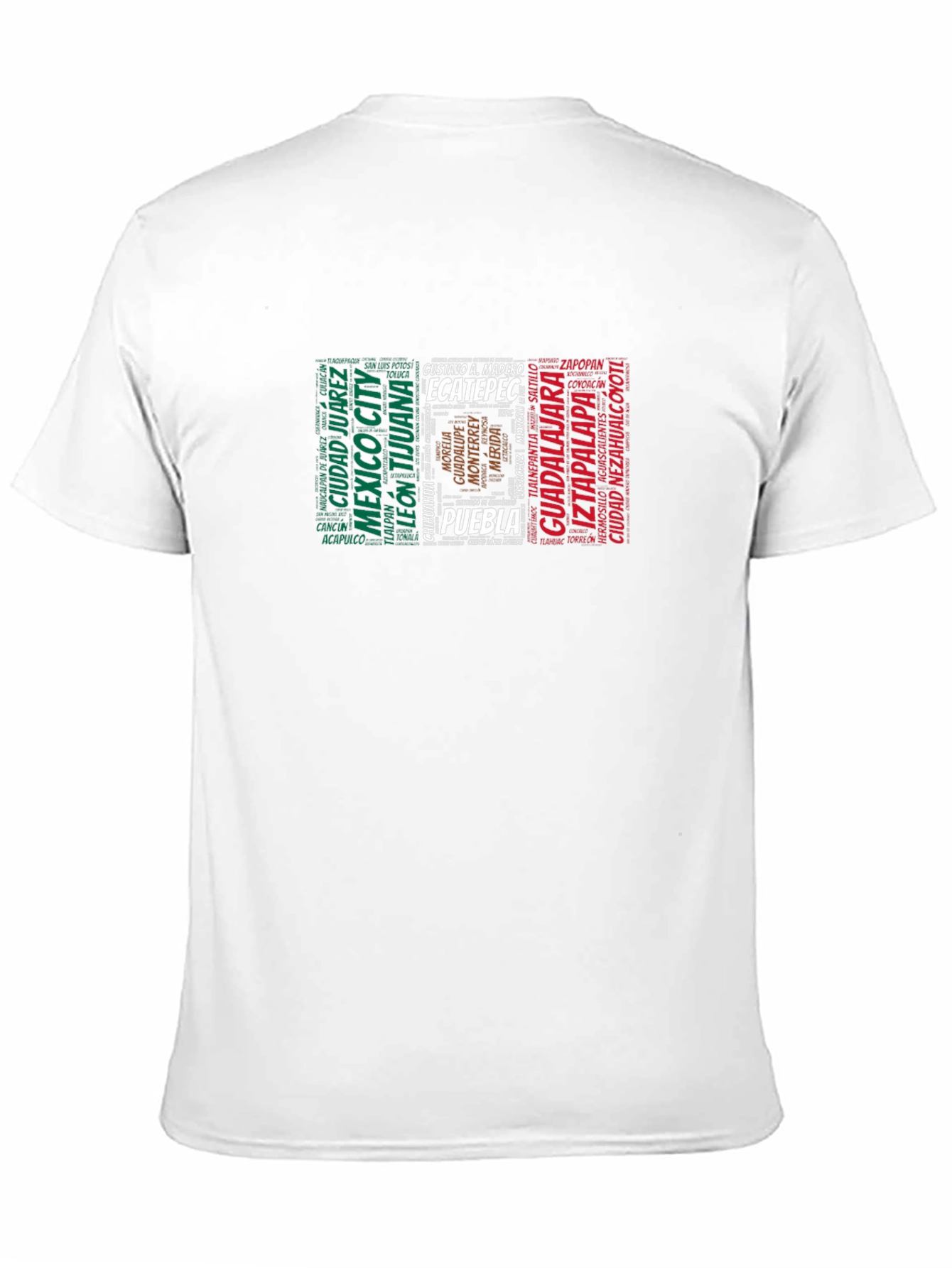 Mexico City Names T-Shirt - Black
