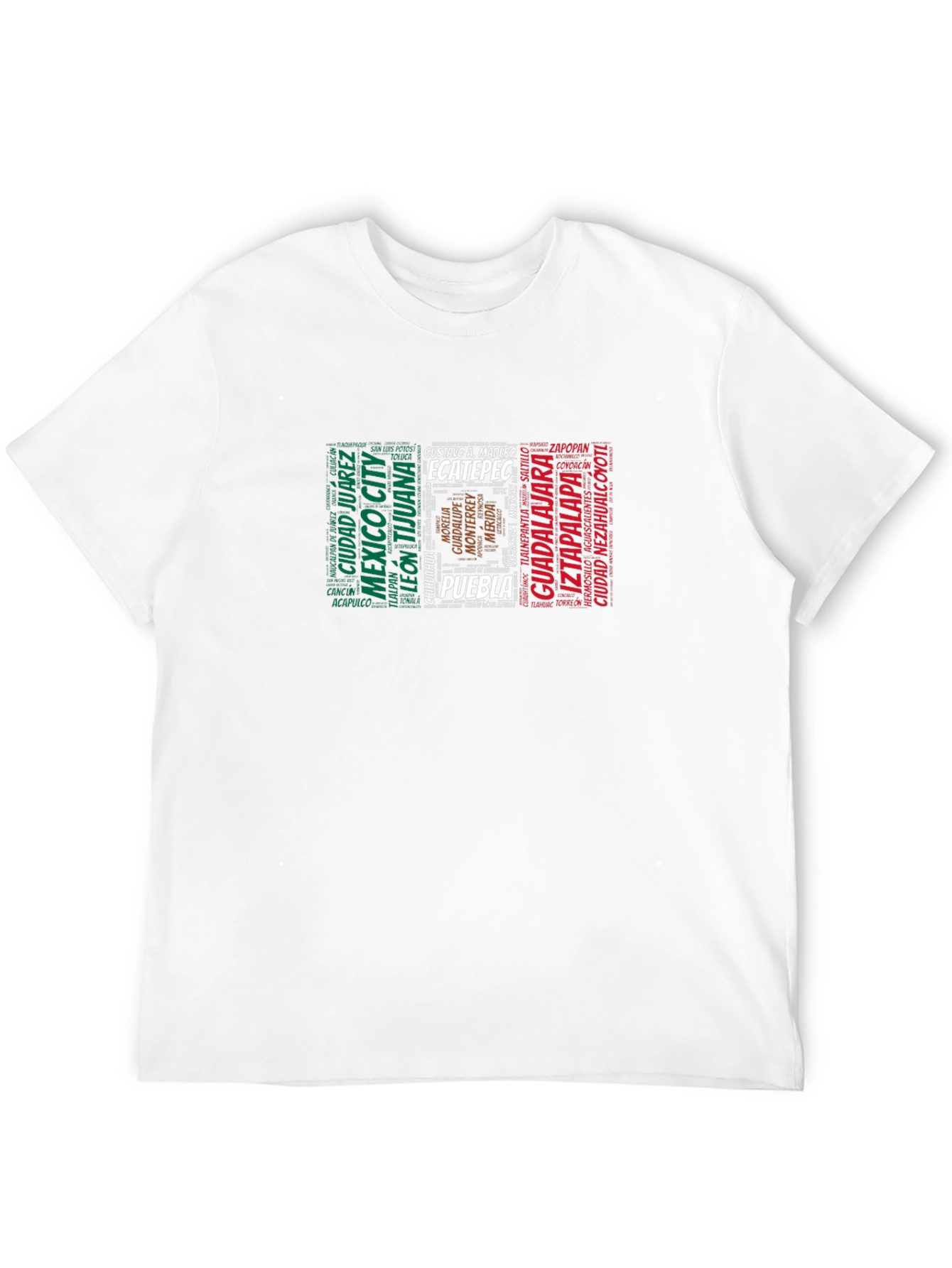 Mexico City Names T-Shirt - Black
