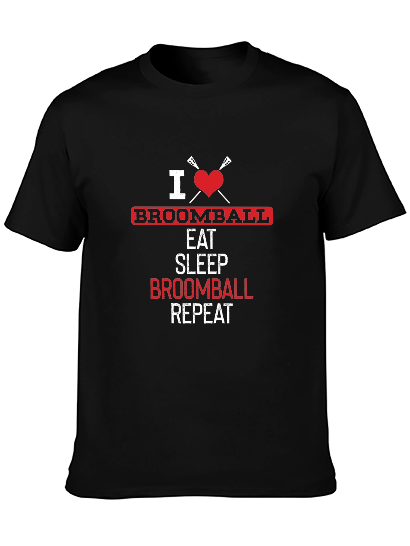 I Love Broomball Graphic T-Shirt