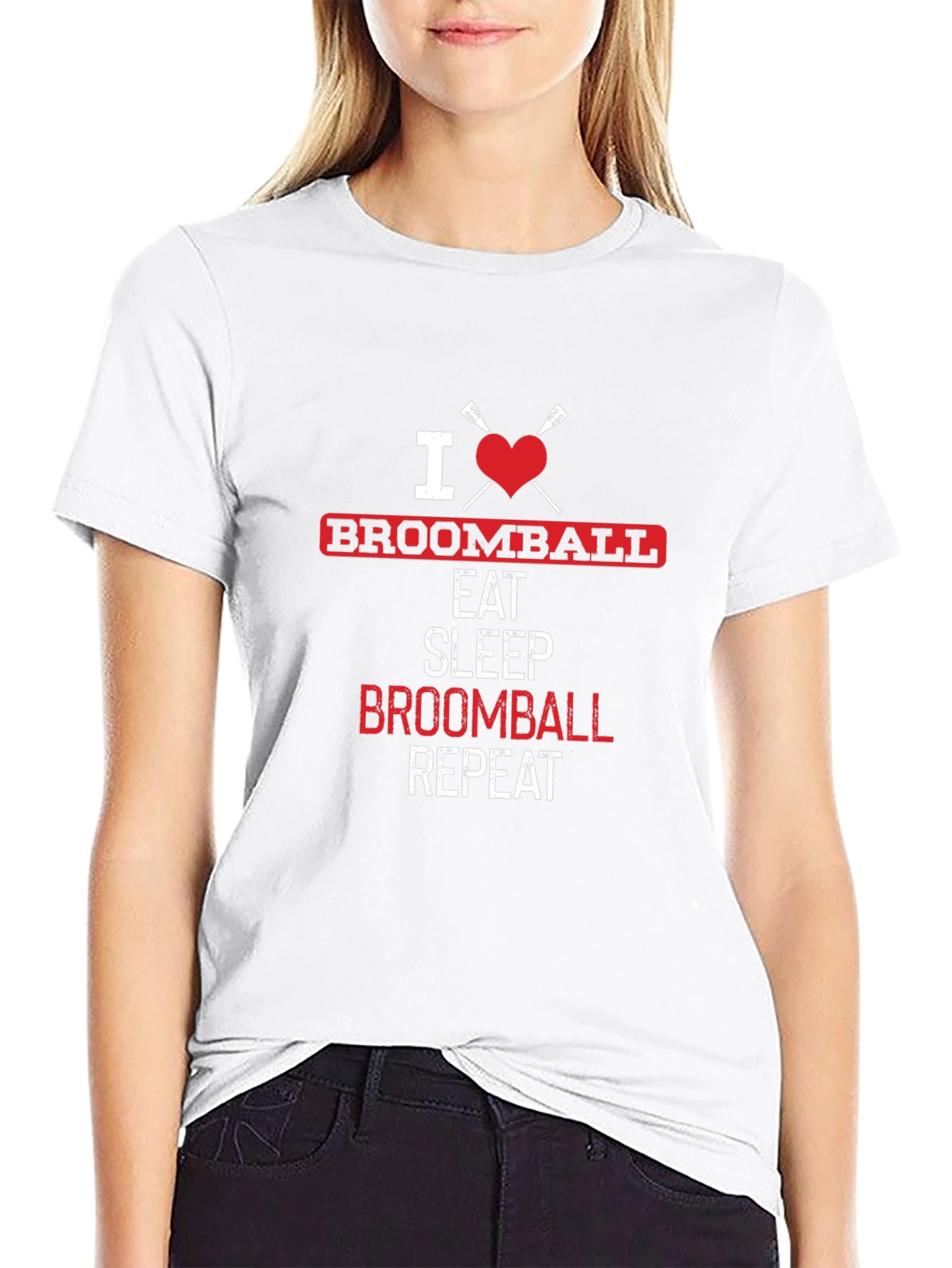 I Love Broomball Graphic T-Shirt