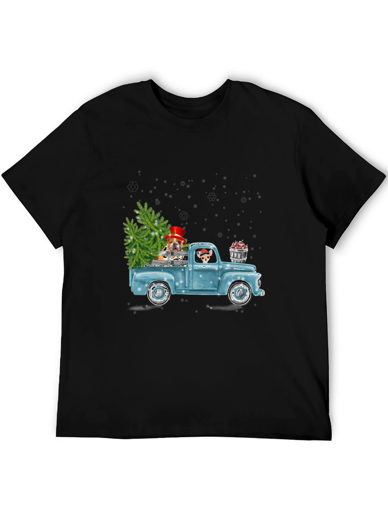 Festive Dog Truck Graphic Tee