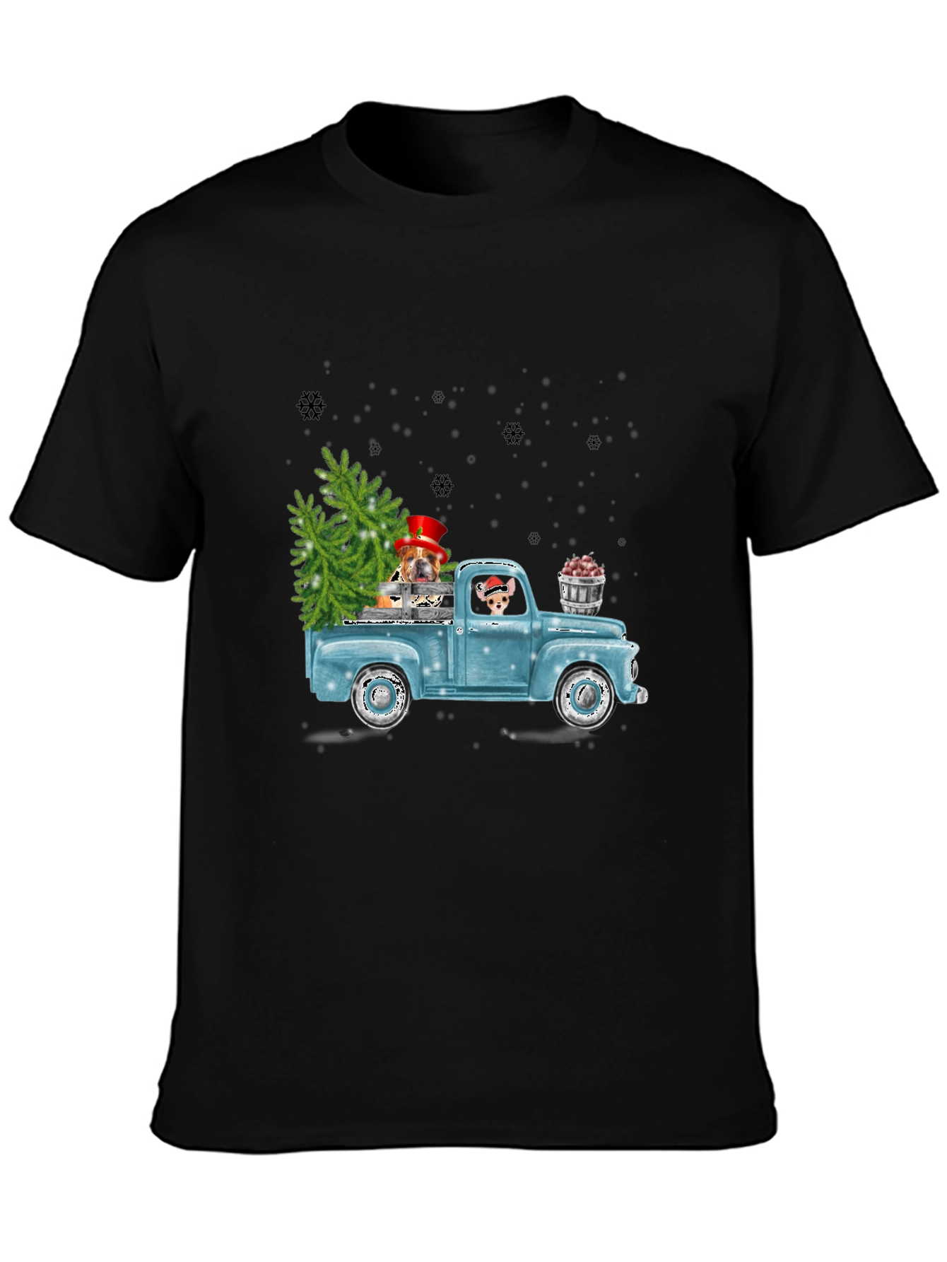 Festive Dog Truck Graphic Tee