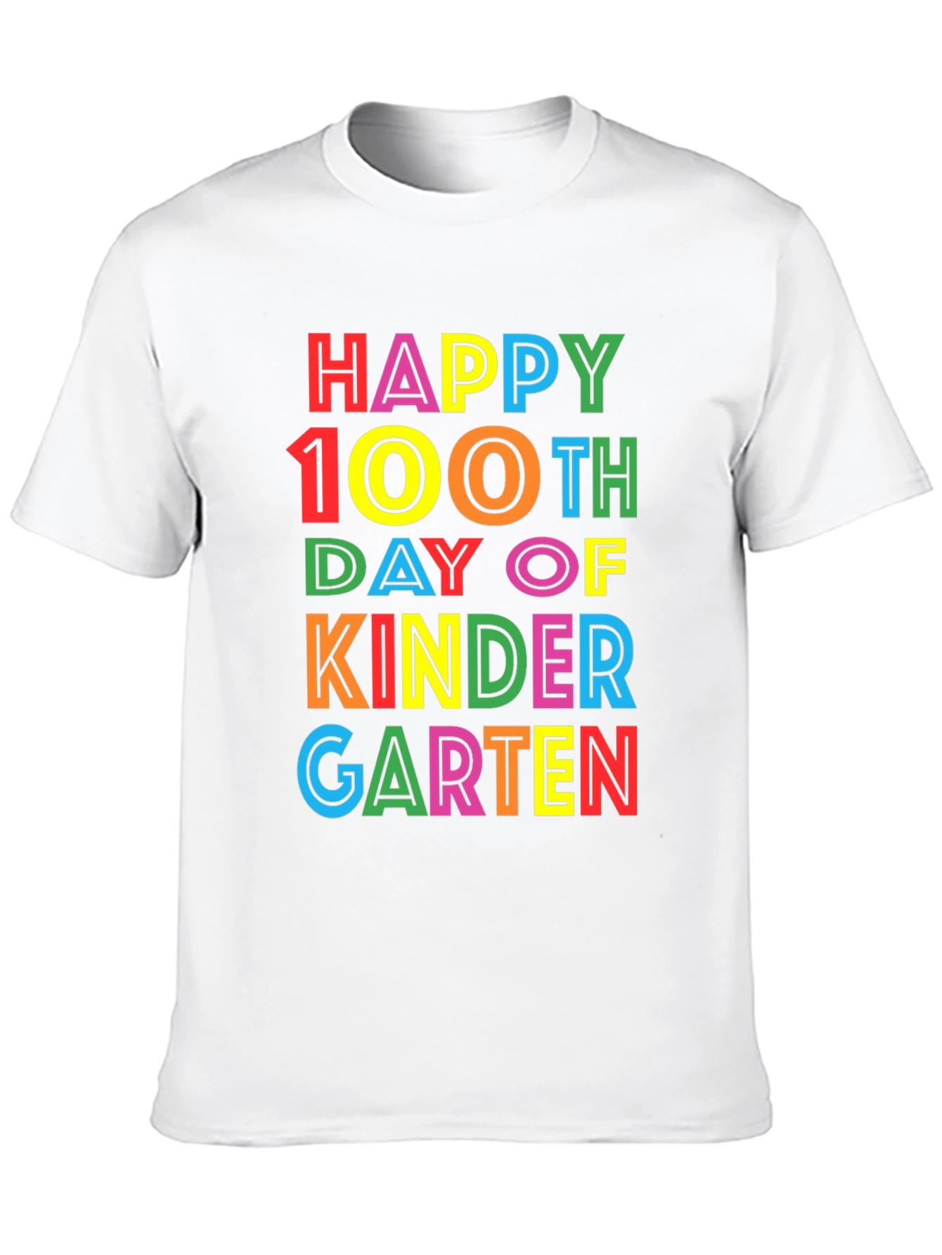 Happy 100th Day of Kindergarten Black T-Shirt