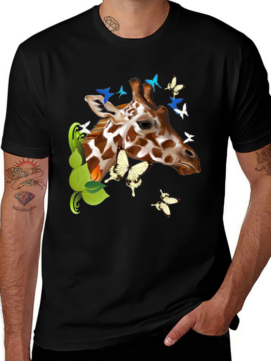 Giraffe & Butterfly Graphic Tee