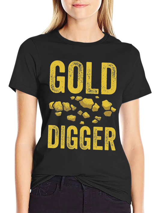 Gold Digger Novelty Graphic Tee - Black