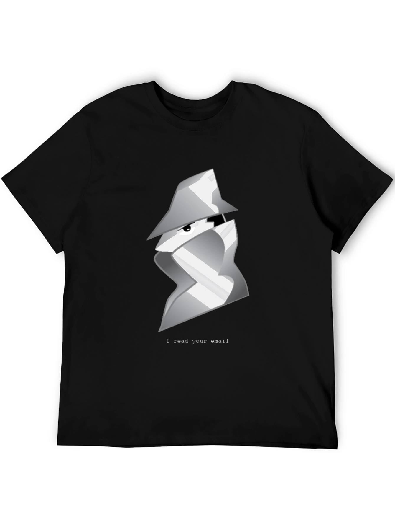 Spy Email Reader Graphic T-Shirt - Black