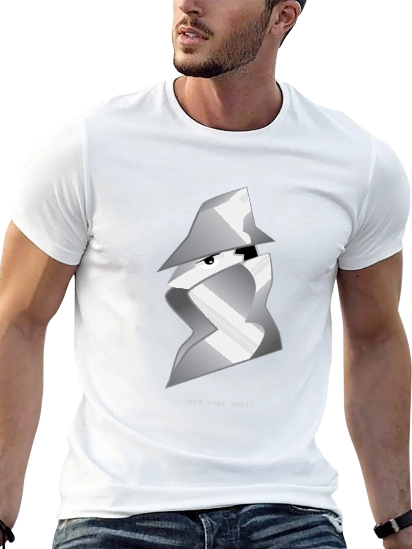 Spy Email Reader Graphic T-Shirt - Black