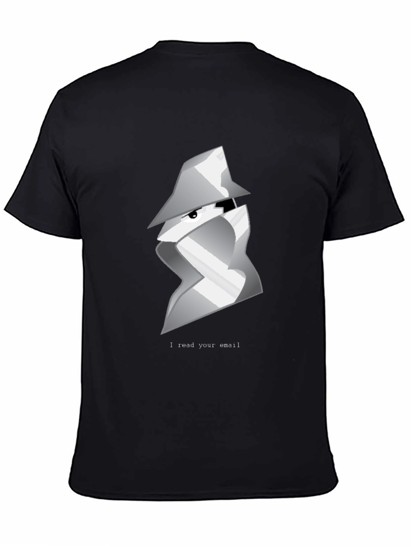Spy Email Reader Graphic T-Shirt - Black