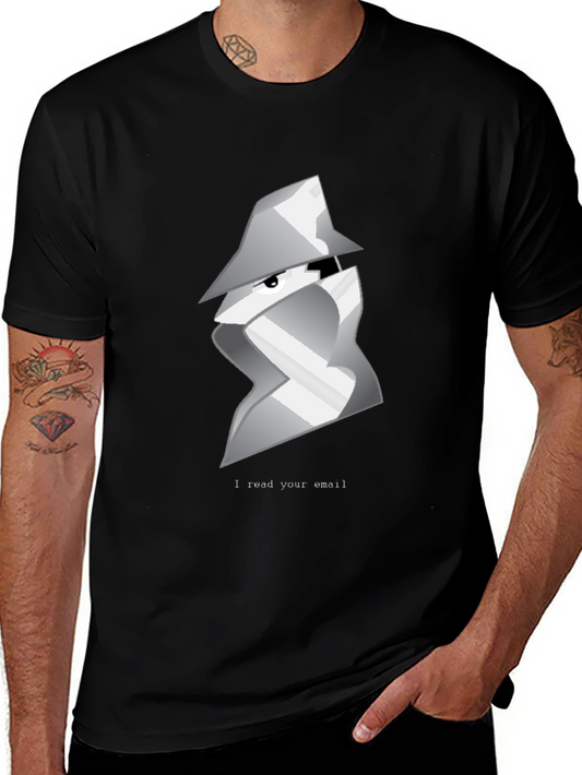 Spy Email Reader Graphic T-Shirt - Black